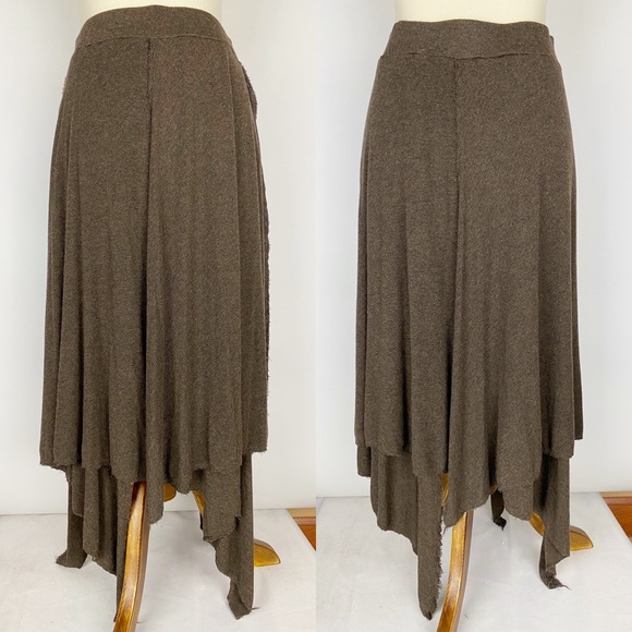 Philosophy Dresses & Skirts - PHILOSOPHY Brown Thermal Knit Handkerchief Skirt